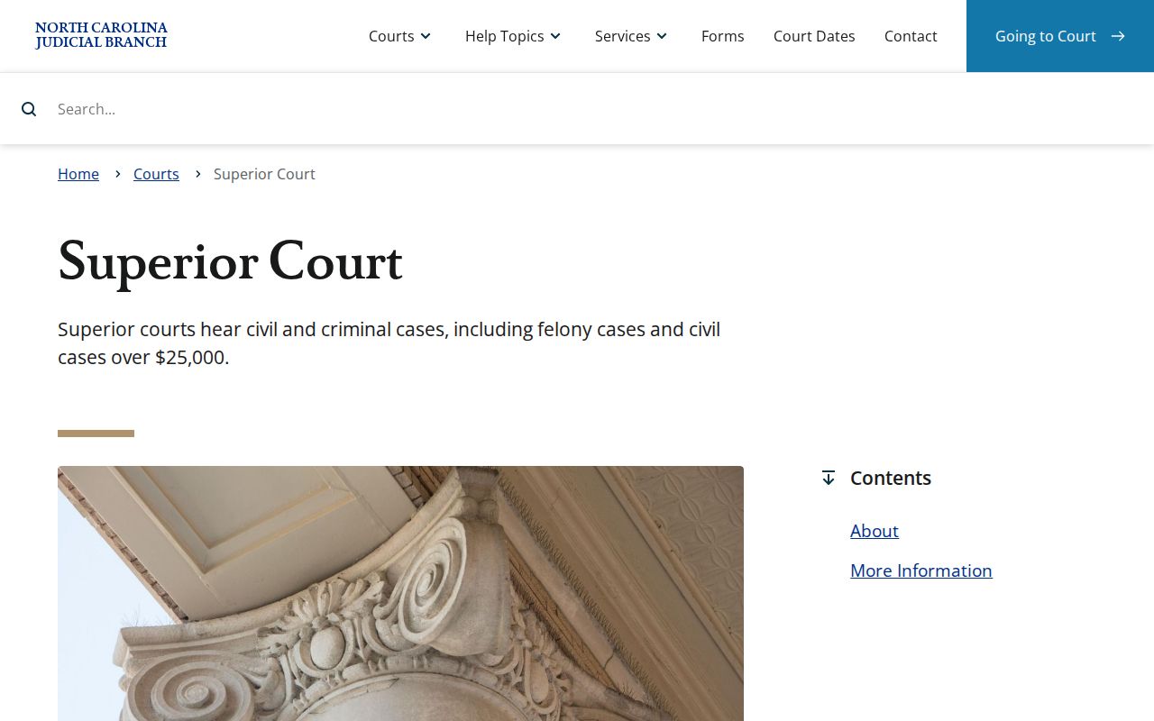 Gaston County civil docket Superior Court jurisdiction source