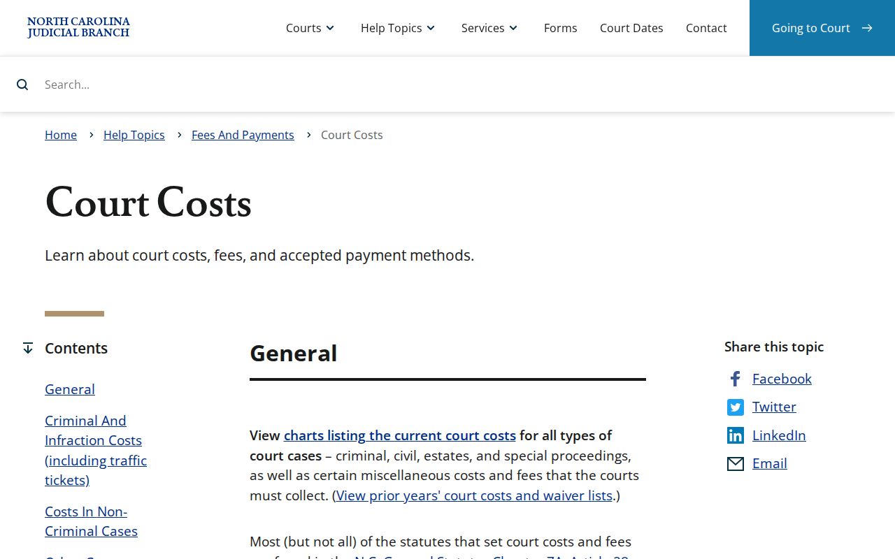 Gaston County court records copy and certification fee resource