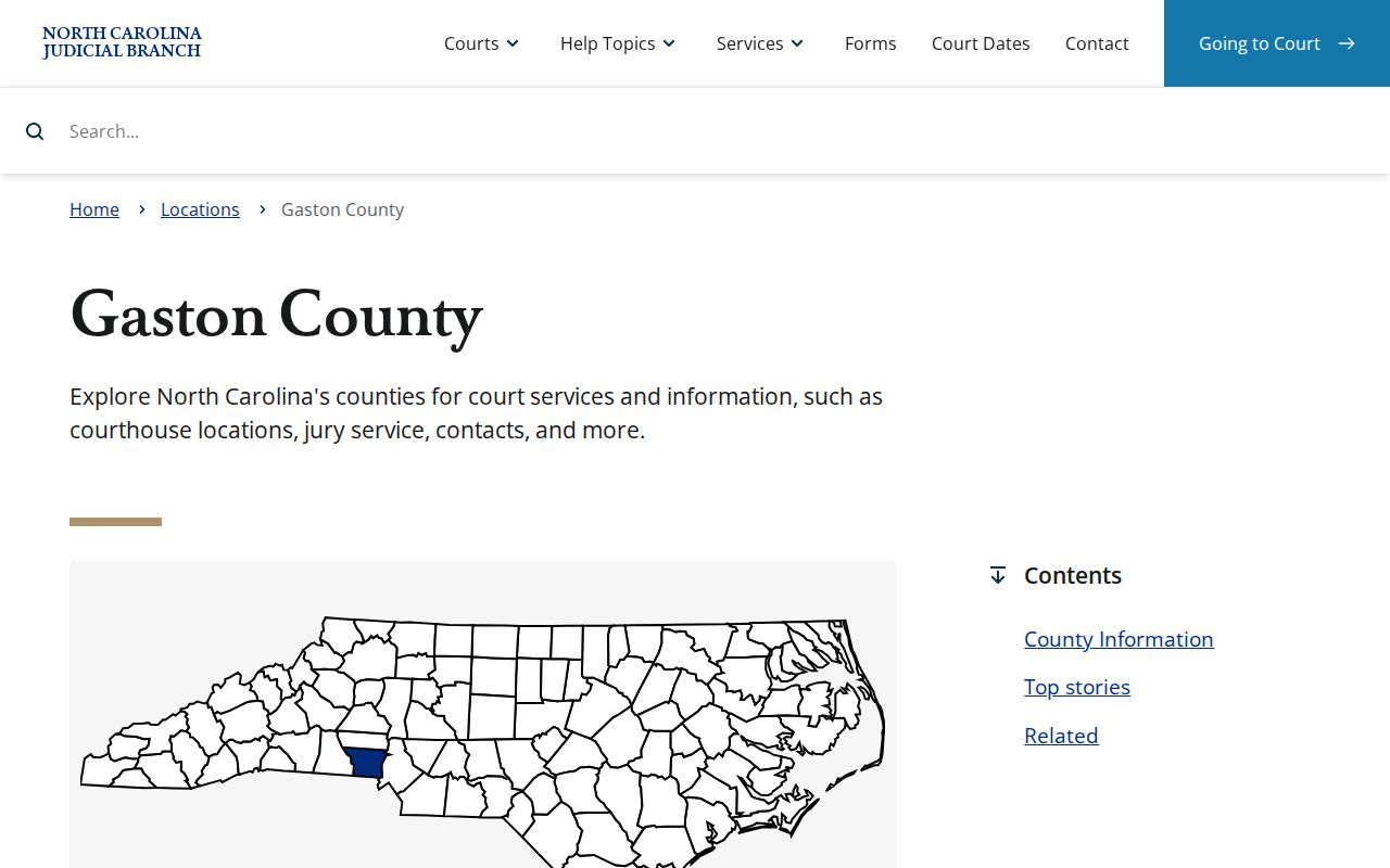 Gaston County court docket Judicial Branch location page