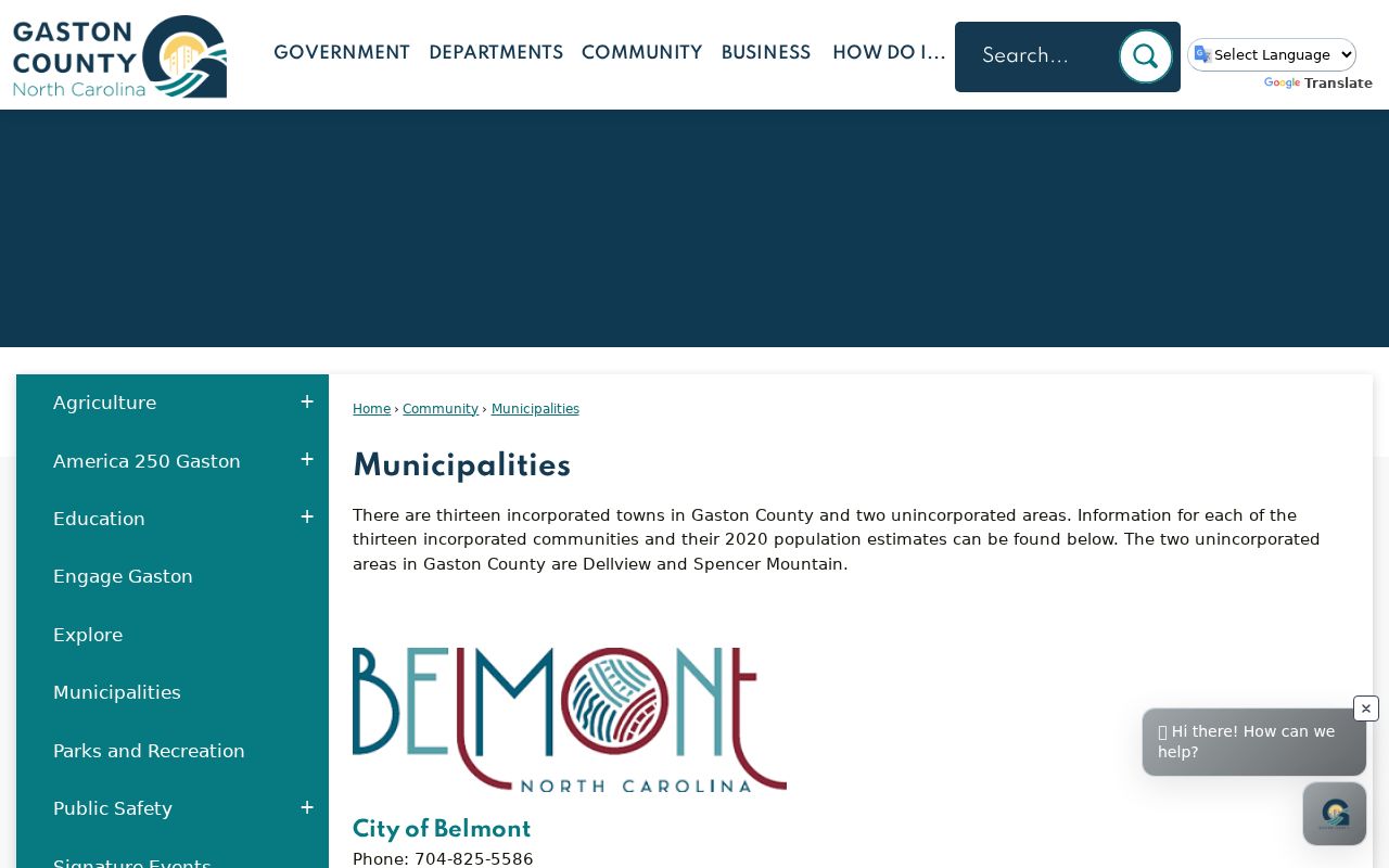 Gaston County court docket city and municipality context